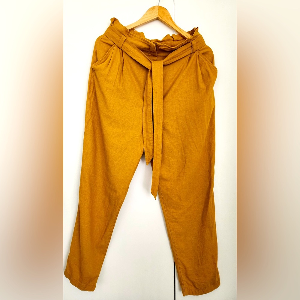 ASOS Cropped Mustard Balloon Fit Pants, Size US 8